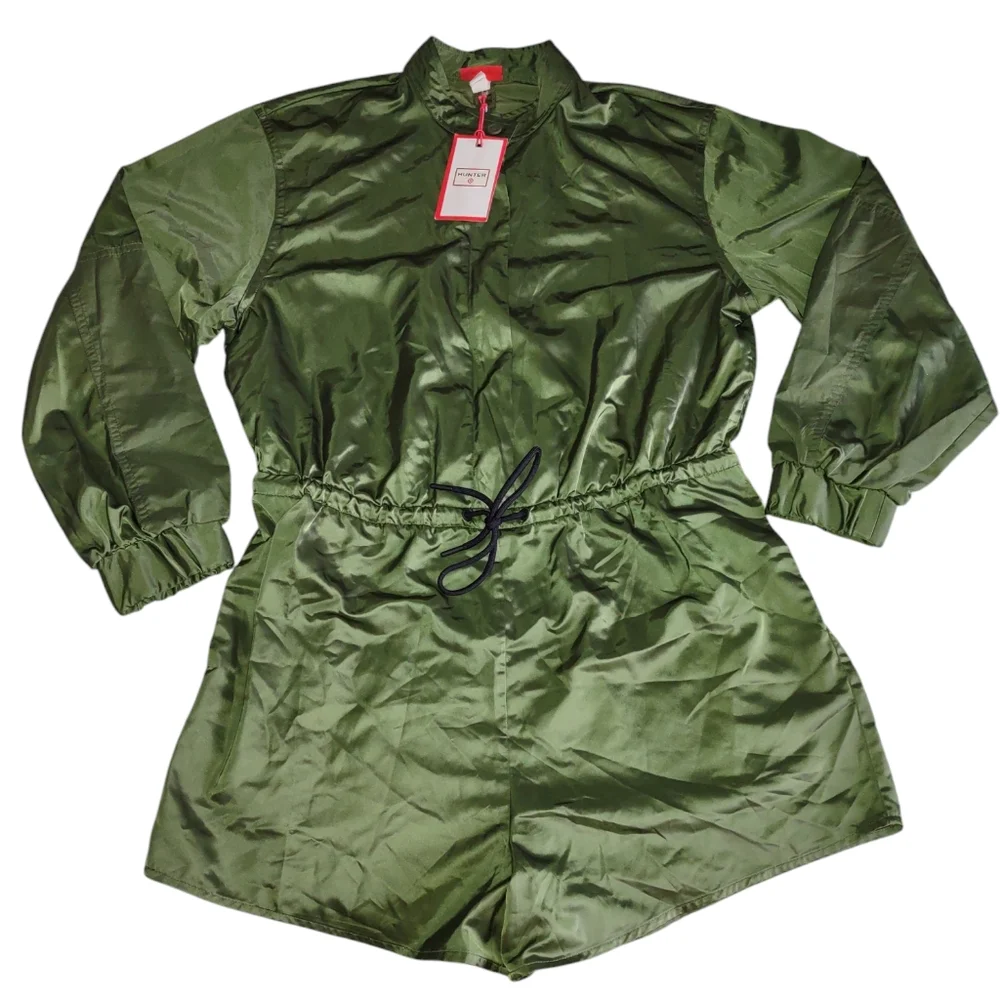 Hunter X Target Medium Olive Green Satin Romper